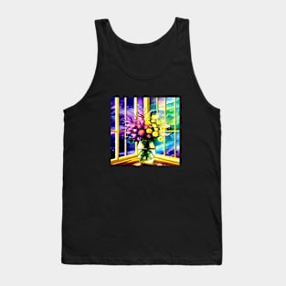 Flowers in the Corner Window Tank Top